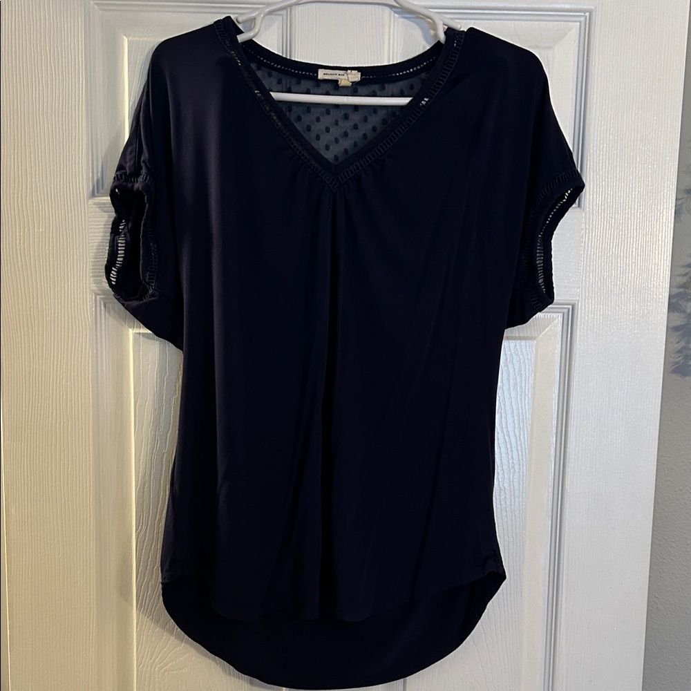 Elegant Black V-Neck Women's Top